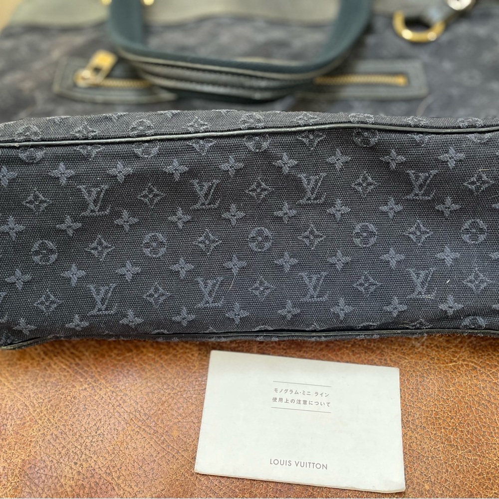 Louis Vuitton Dark blue denim mini Lin Tote with leather trim - Picture 4 of 12